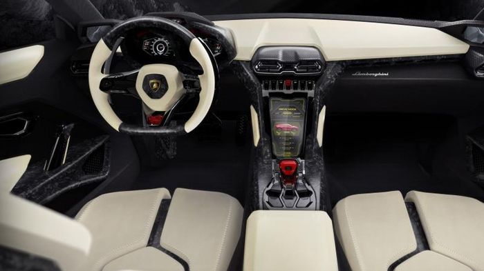Αν πιστέψουμε τους ανθρώπους της Lamborghini, το εσωτερικό παραγωγής θα μοιάζει πολύ με το εικονιζόμενο πρωτότυπο.